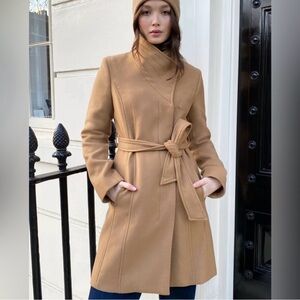 Aritzia - Babaton Camel Wrap Belted Wool-Cashmere Blend Coat